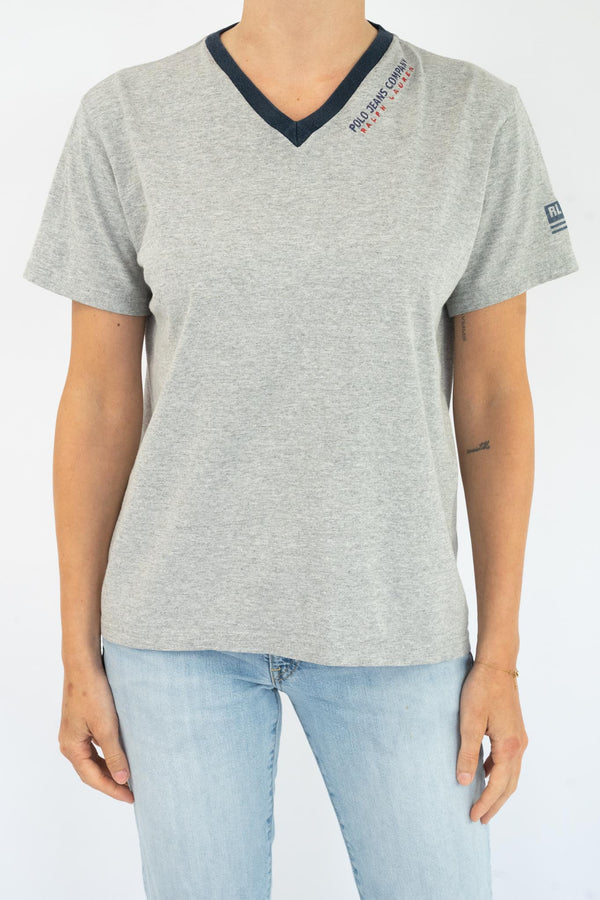 Grey V-Neck T-Shirt