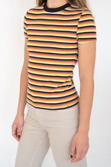 Striped Ribbed T-Shirt