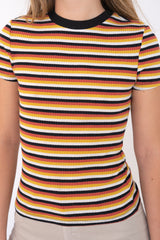 Striped Ribbed T-Shirt