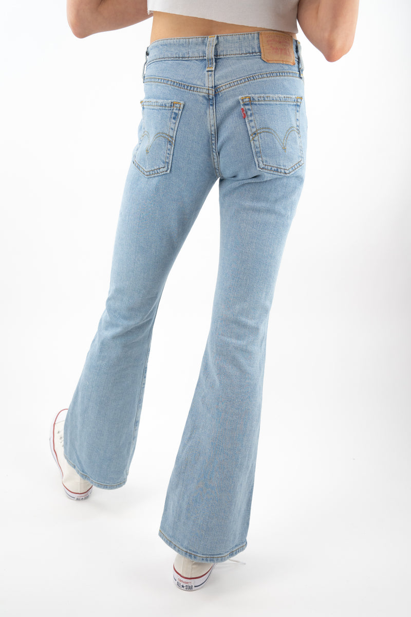 Low-rise Flared Light Blue Jeans
