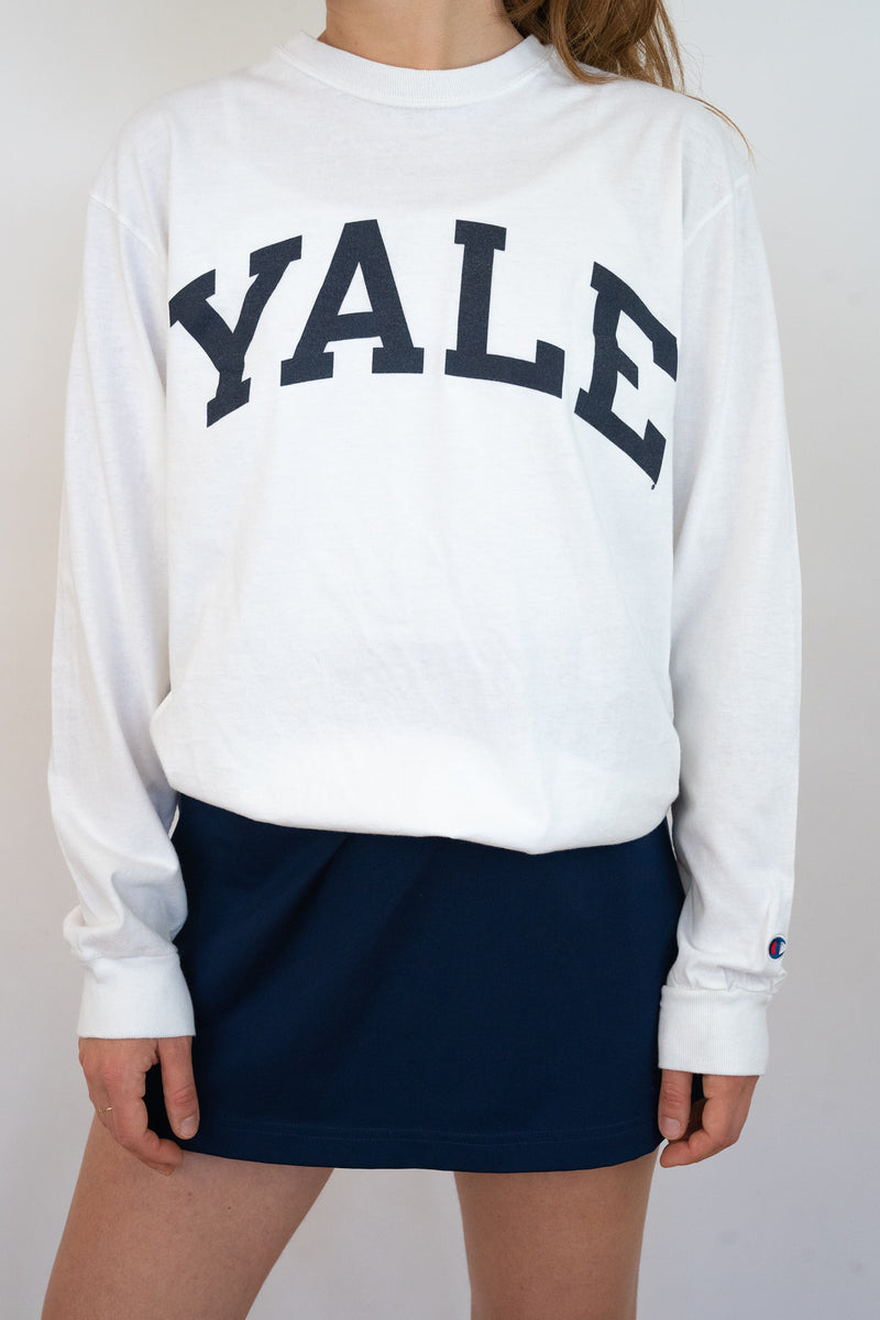 Yale White Long Sleeved T-Shirt