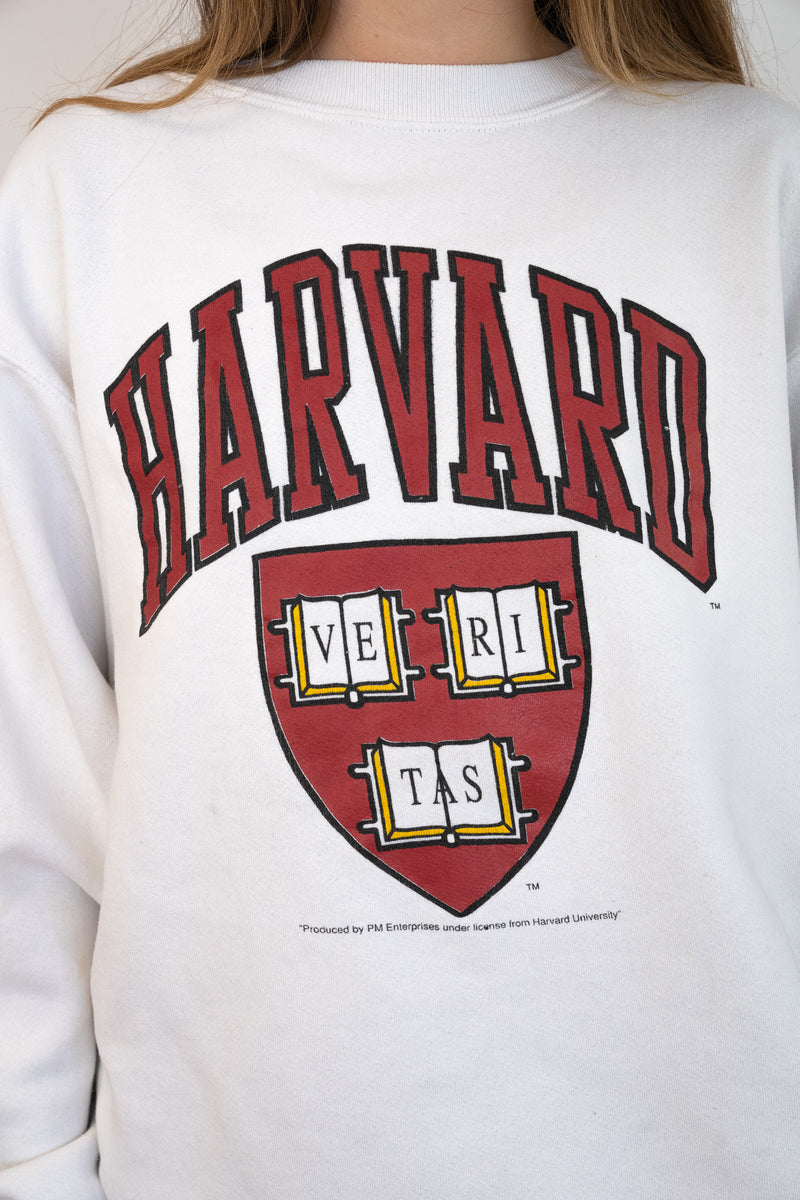 Harvard White Sweatshirt