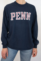 Penn Navy Long Sleeved T-Shirt