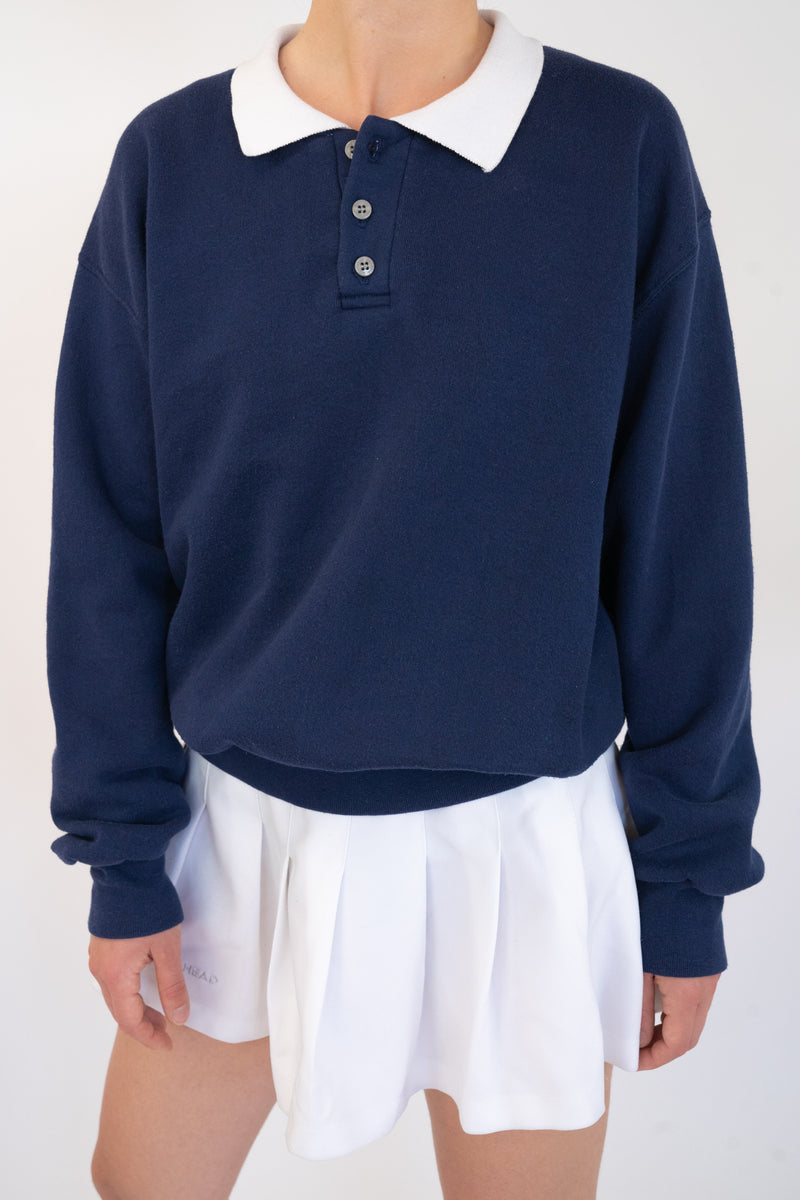 Navy Polo Sweatshirt