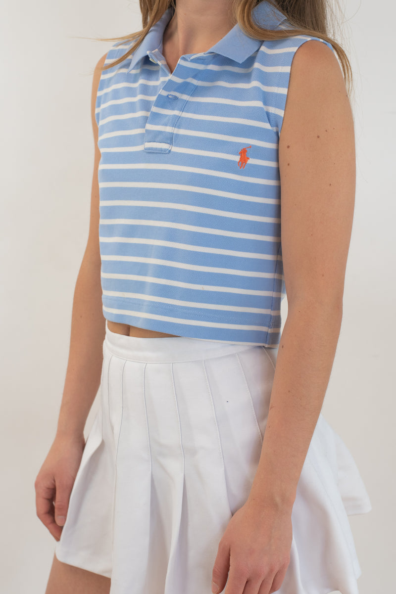 Blue Striped Reworked Polo