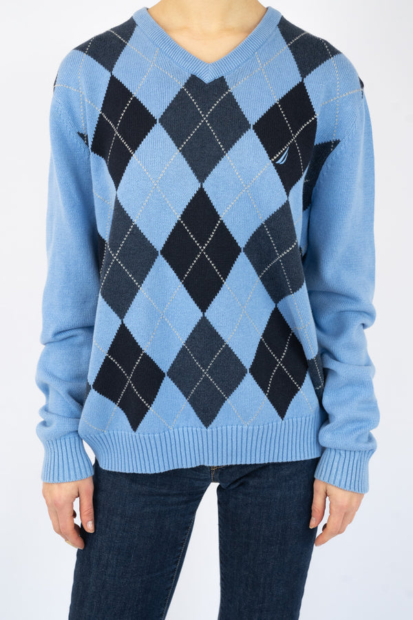 Argyle Blue Sweater