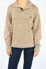 Beige Button Sweater