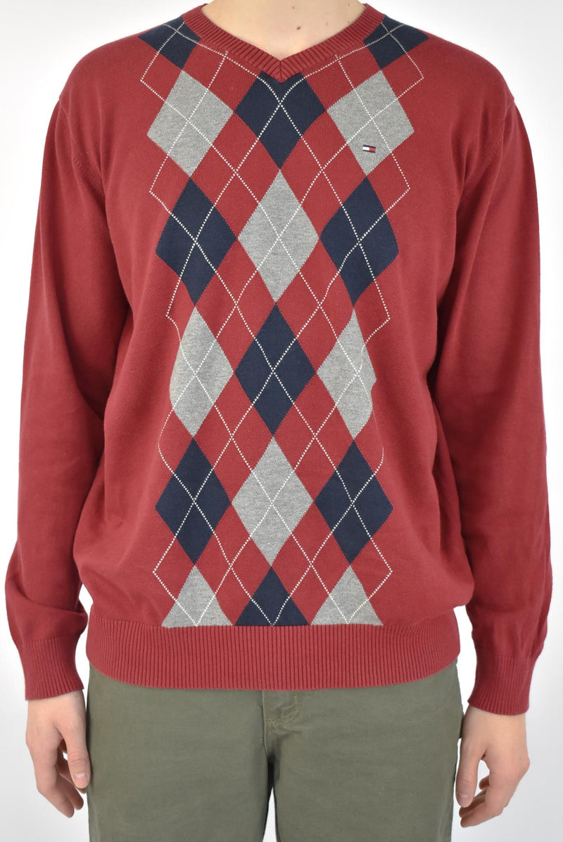 Argyle V-Neck Sweater