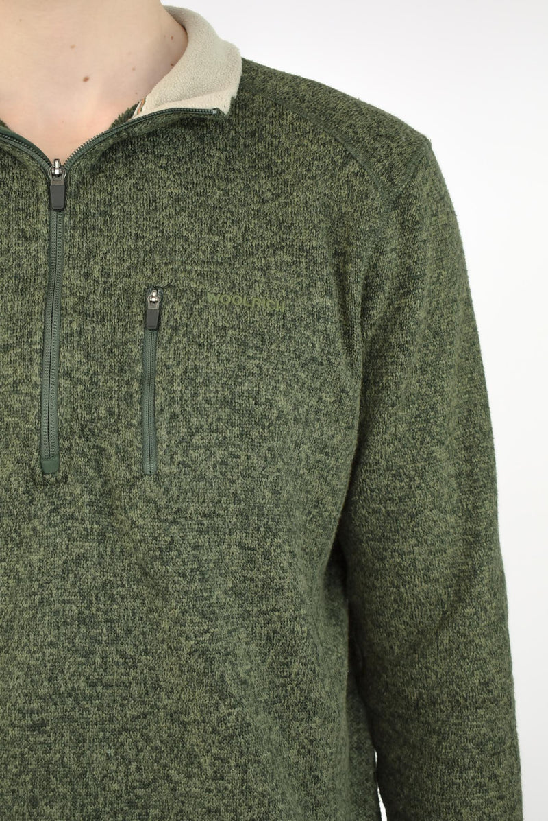Green Quarter Zip Sweater