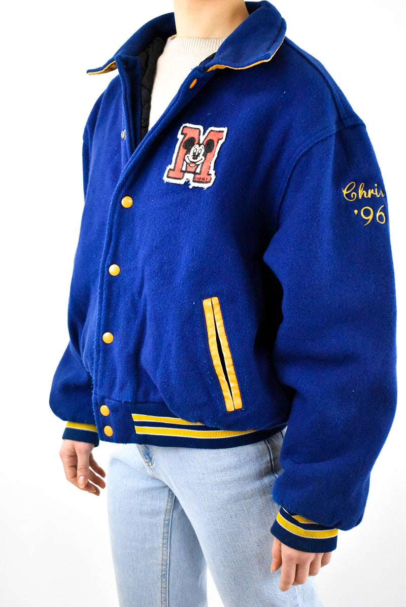 Blue Varsity Jacket Vintage Fabrik