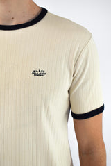White Ribbed T-Shirt