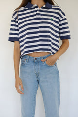 Striped Cropped Polos