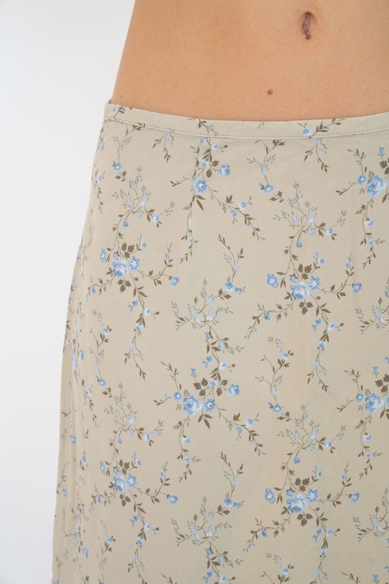 Light Beige Floral Skirt