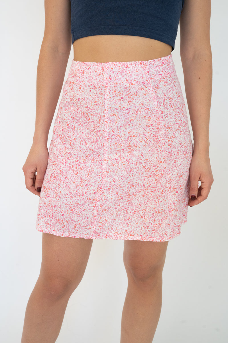 Pink Floral Skirt