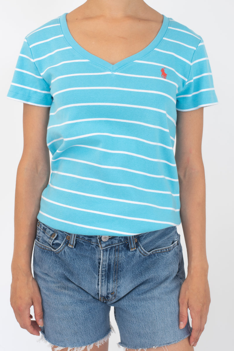 Aqua Striped T-Shirt