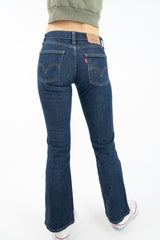 Low-rise Flared Dark Blue Jeans