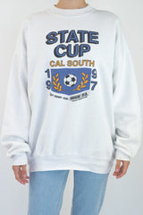 State Cup White Sweatshirt