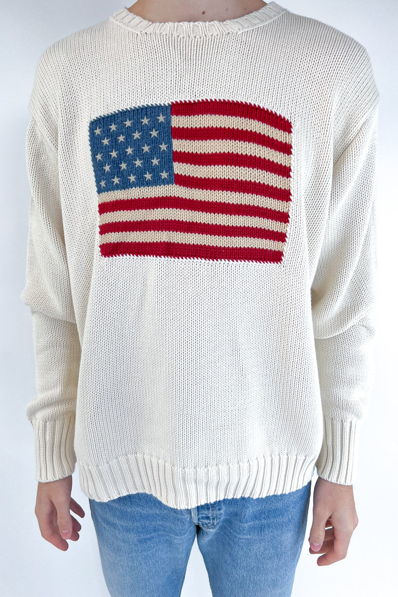 Flag Cream Sweater