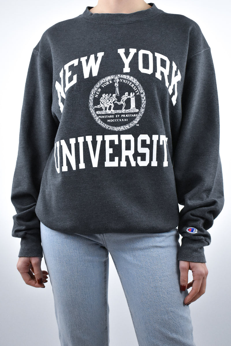 New York University Dark Grey Sweatshirt