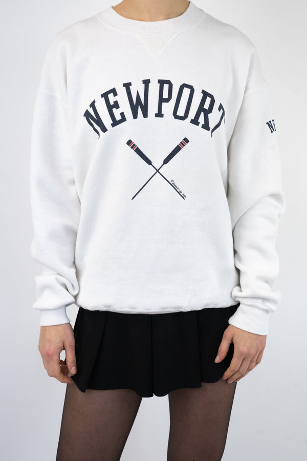Newport White Sweatshirt