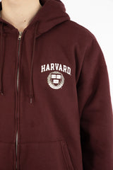 Harvard Burgundy Zip Hoodie