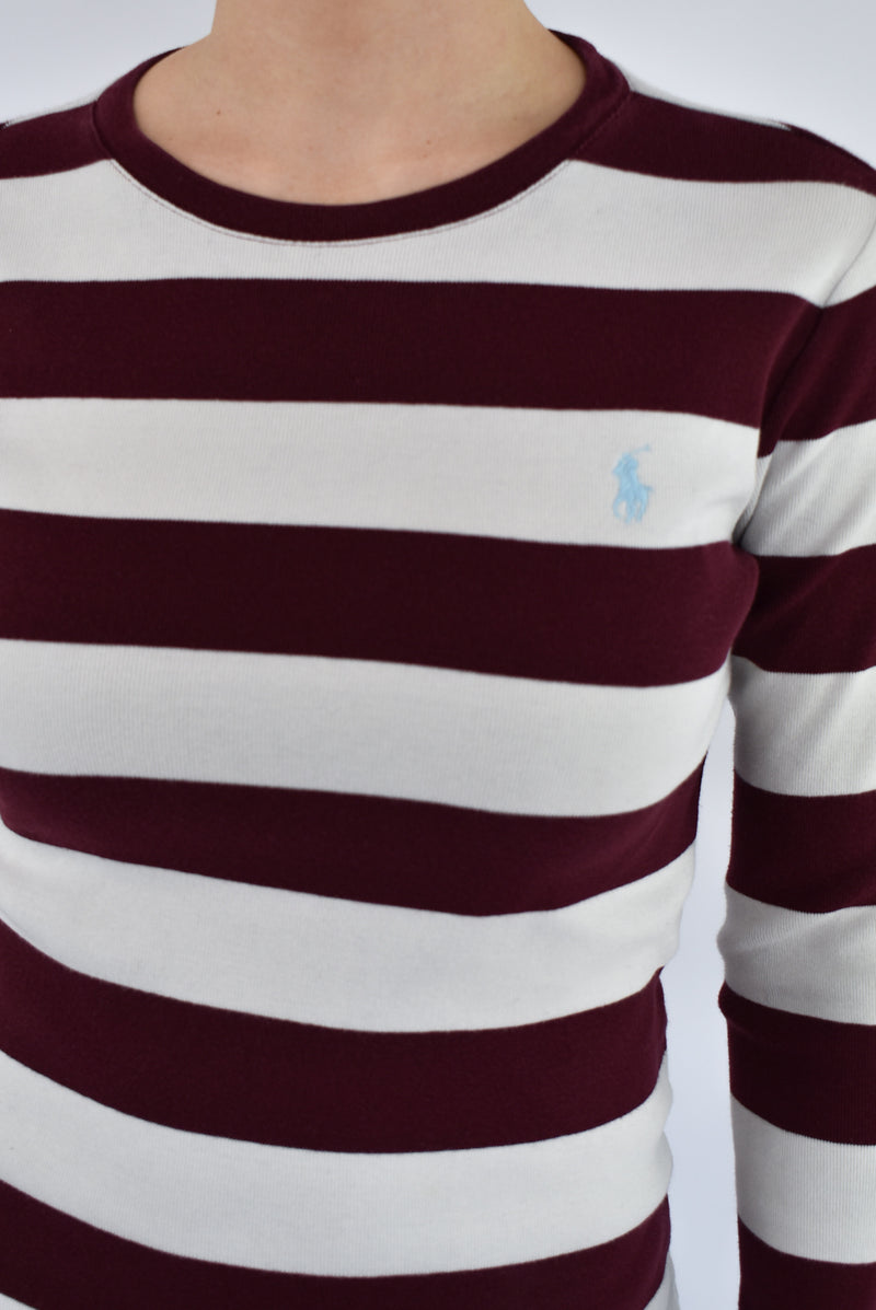 Burgundy Striped T-shirt