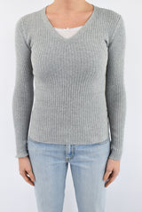 Grey V-Neck Sweater