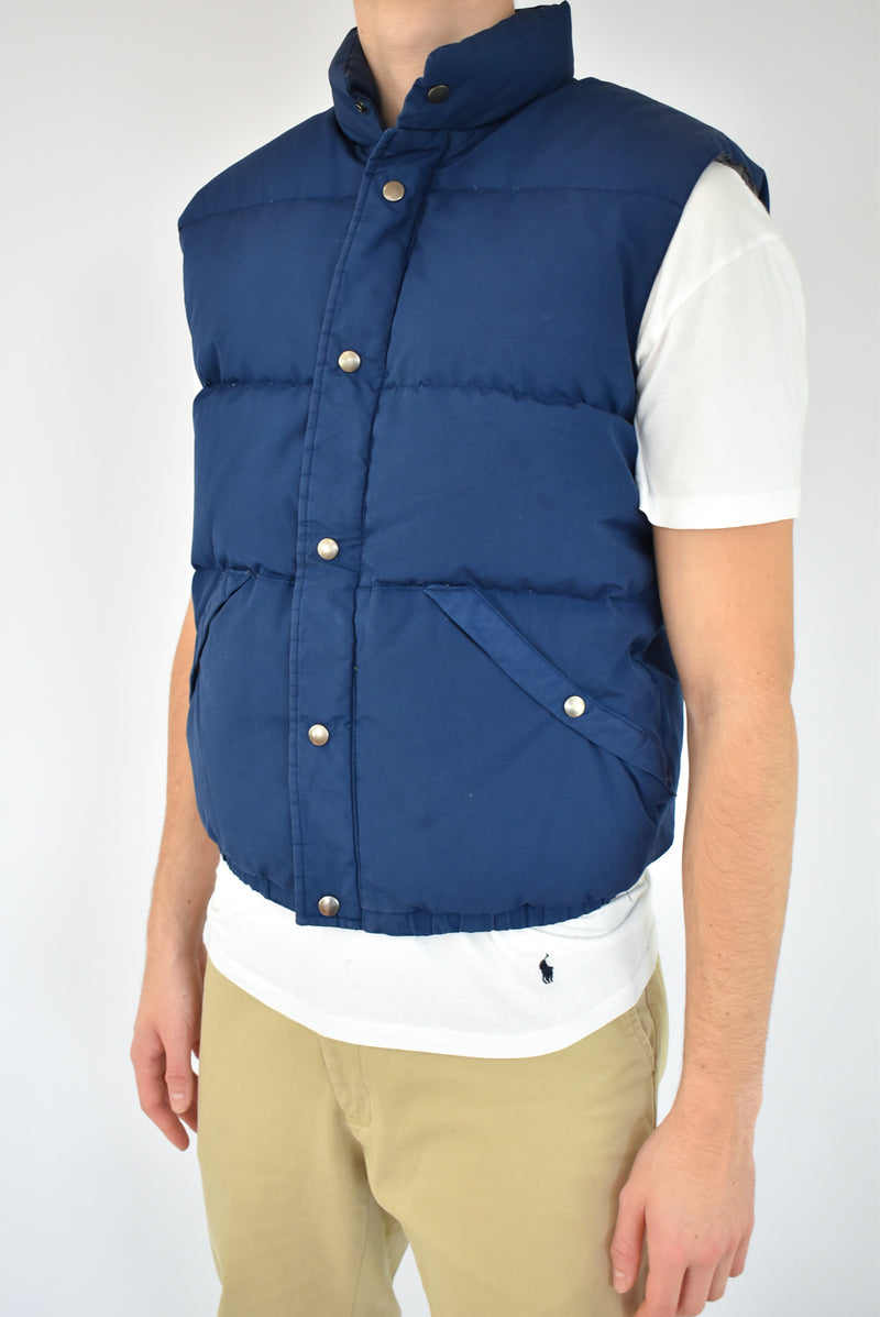 Navy Button Vest