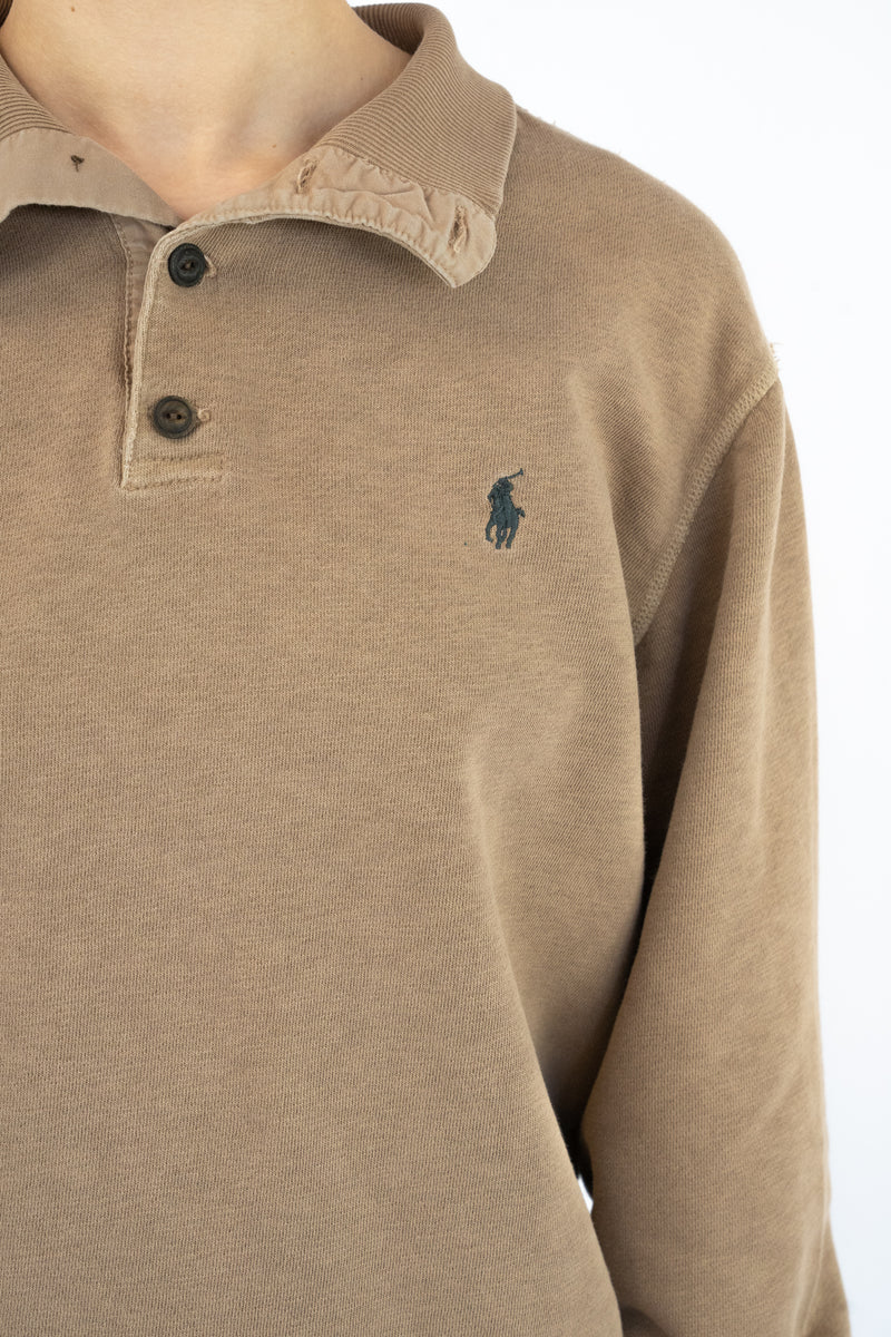 Brown Quarter Zip Sweatshirt
