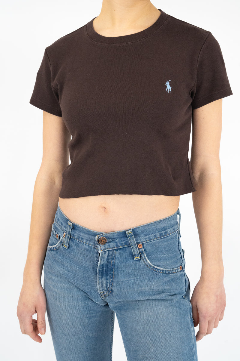 Round-Neck Cropped T-Shirts