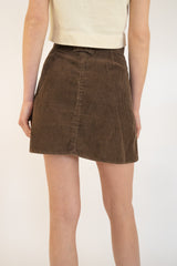 Brown Corduroy Skirt