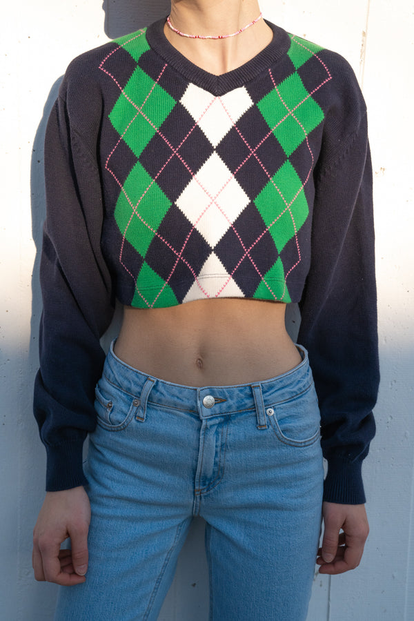 Reworked Argyle Sweater