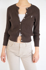 Round Neck Cable Cardigans