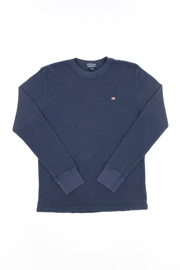 Navy Knitted Tee