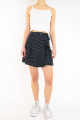 Black Floral Skirt