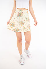 Cream Floral Skirt