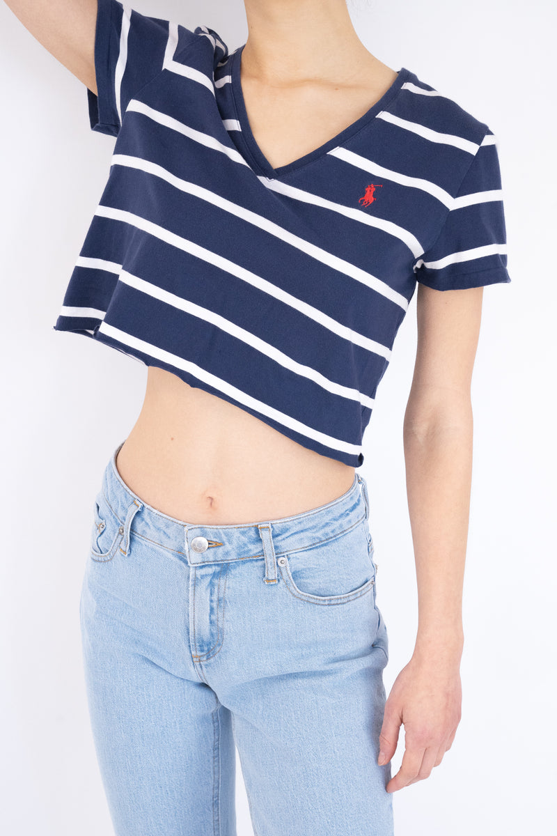 Cropped Striped T-Shirt