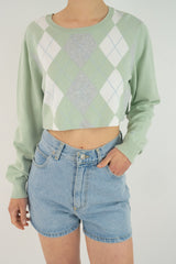 Reworked Argyle Sweater
