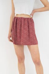 Red Floral Skirt