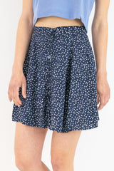Navy Floral Skirt