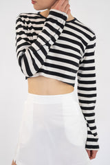 Cropped Striped T-Shirt