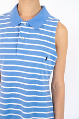 Blue Striped Reworked Polo Dress