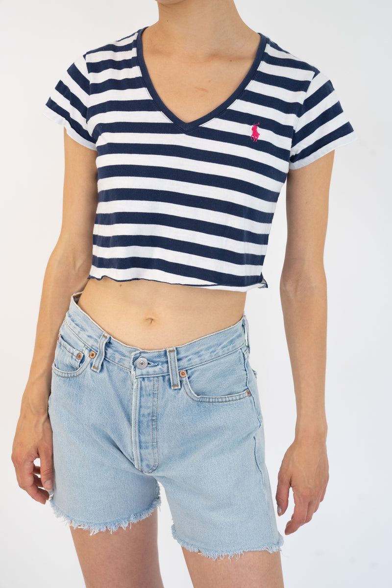 Striped Cropped T-Shirt
