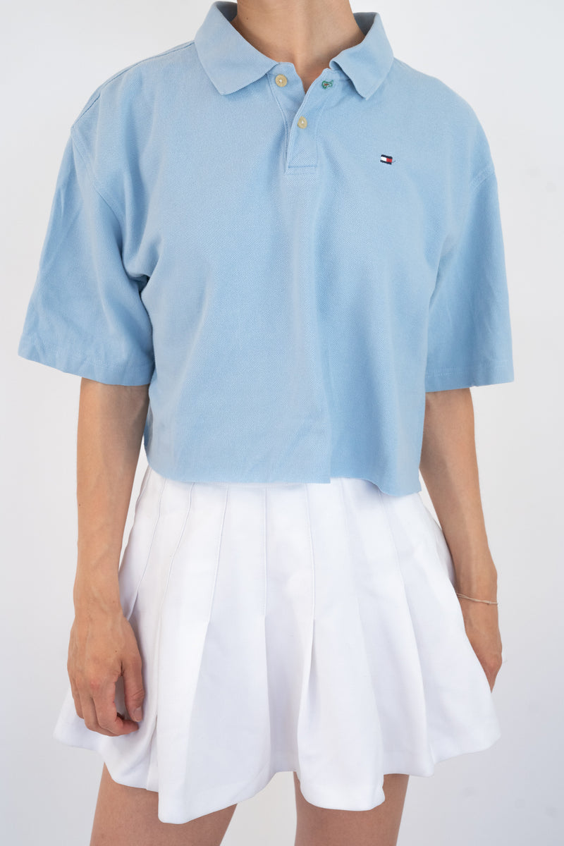 Light Blue Cropped Polo