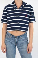 Stripped Cropped Polo