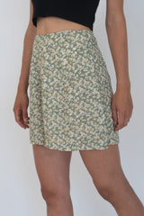Green Floral Shorts